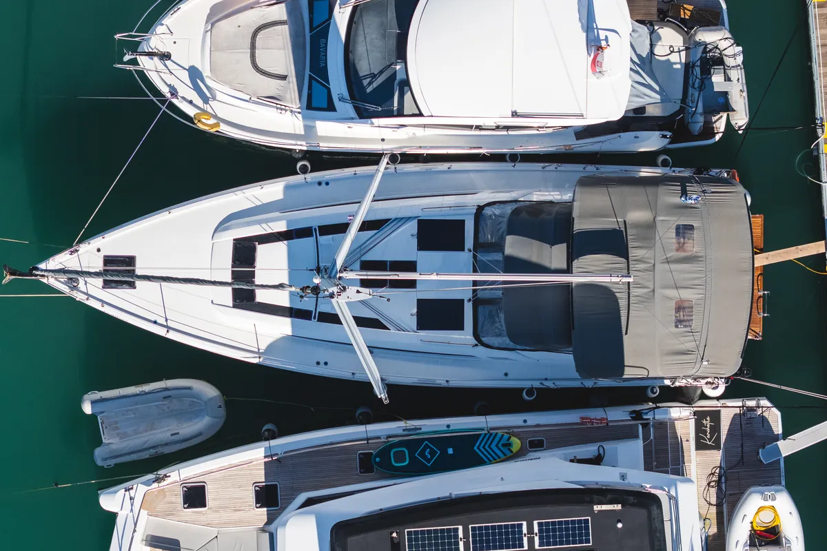 Exterior view of Forkys, a Beneteau Oceanis 51.1 sailboat at Municipal Unit of Lefkada, Greece