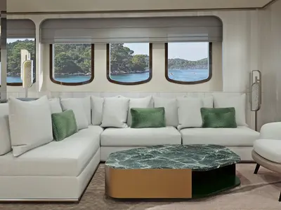 Salon of Maia, a Custom Made Maia motor yacht at Split, Croatia