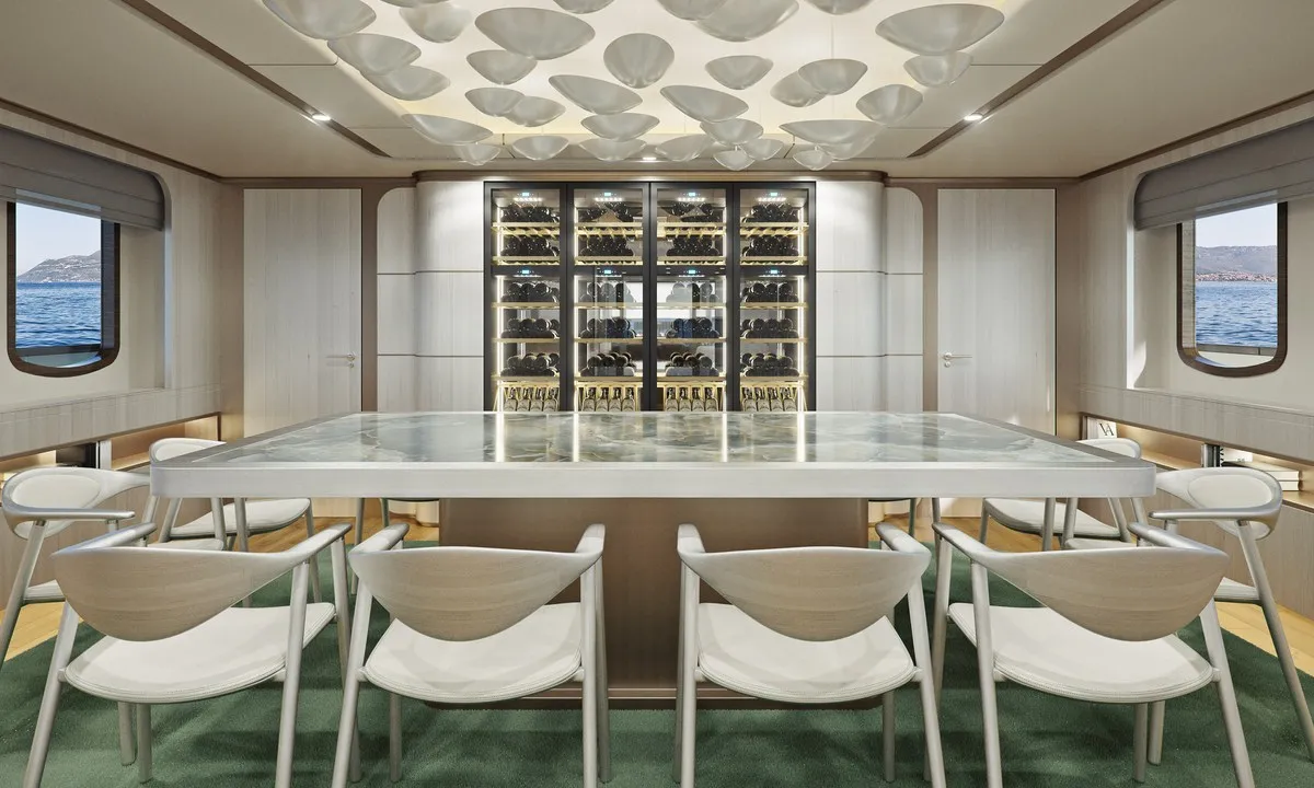 Salon of Maia, a Custom Made Maia motor yacht at Split, Croatia