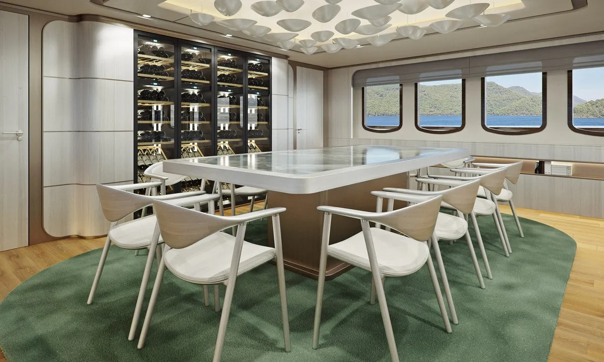Salon of Maia, a Custom Made Maia motor yacht at Split, Croatia