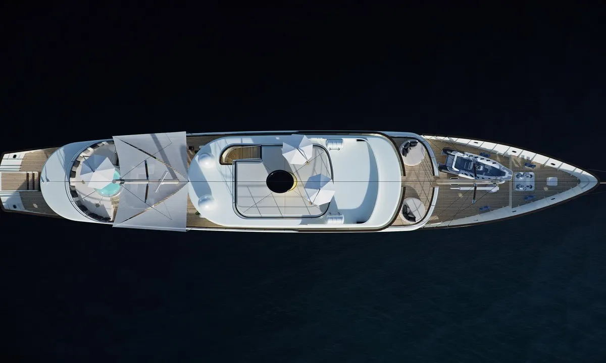 Deck of Maia, a Custom Made Maia motor yacht at Split, Croatia