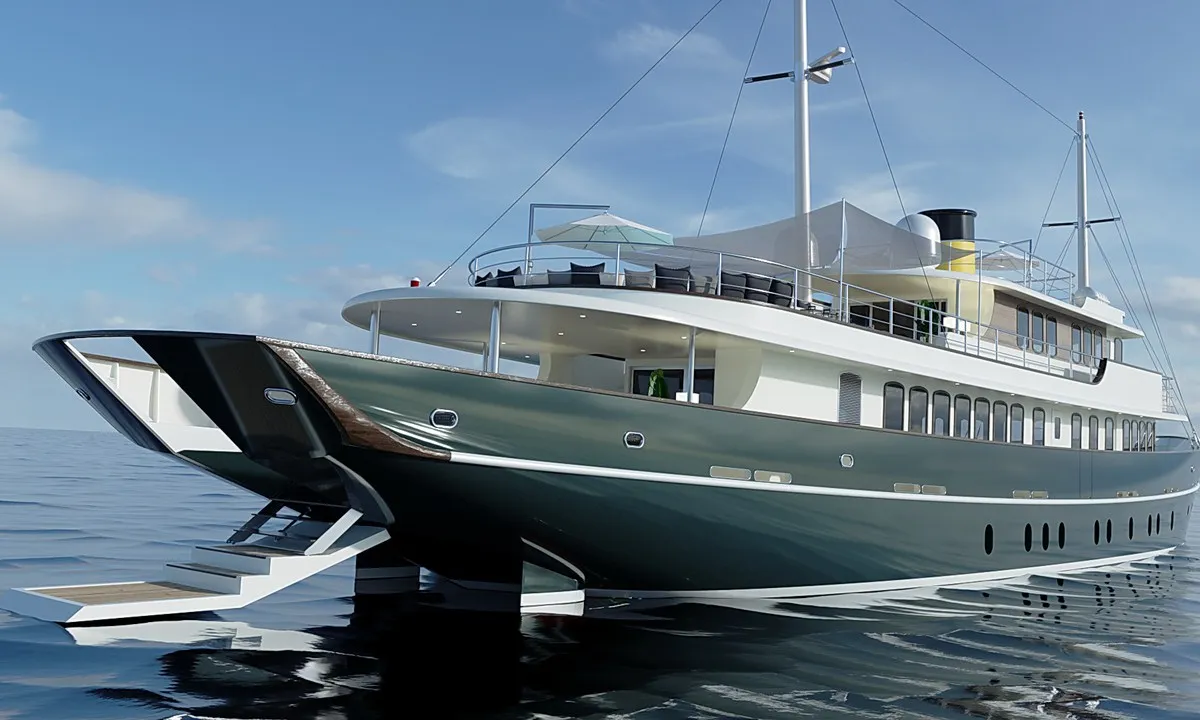 Exterior view of Maia, a Custom Made Maia motor yacht at Split, Croatia