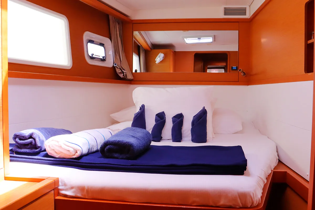 Cabin on Moët, a Lagoon 450 F catamaran at Road Town, British Virgin Islands