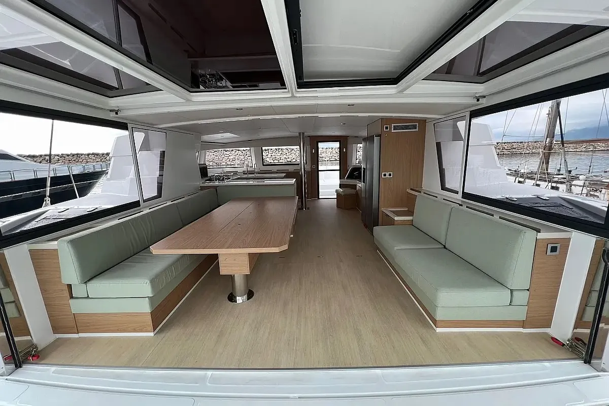 Salon of Italy, a Bali 5.4 catamaran at Capo d'Orlando, Italy