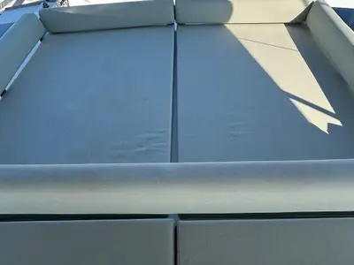 Deck of Italy, a Bali 5.4 catamaran at Capo d'Orlando, Italy