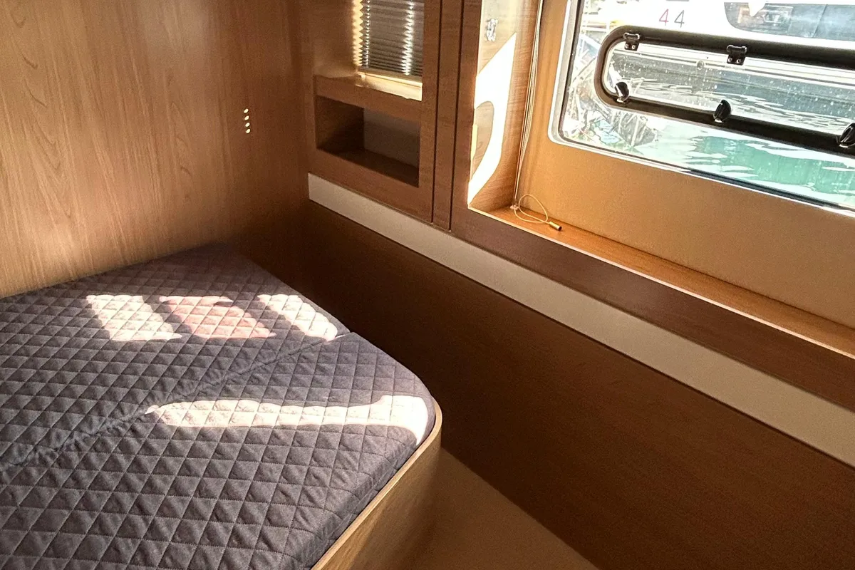Cabin on Italy, a Bali 5.4 catamaran at Capo d'Orlando, Italy