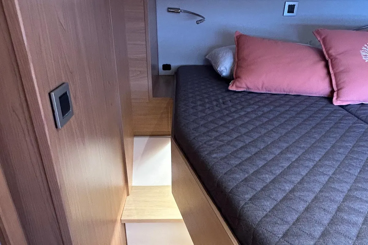 Cabin on Italy, a Bali 5.4 catamaran at Capo d'Orlando, Italy