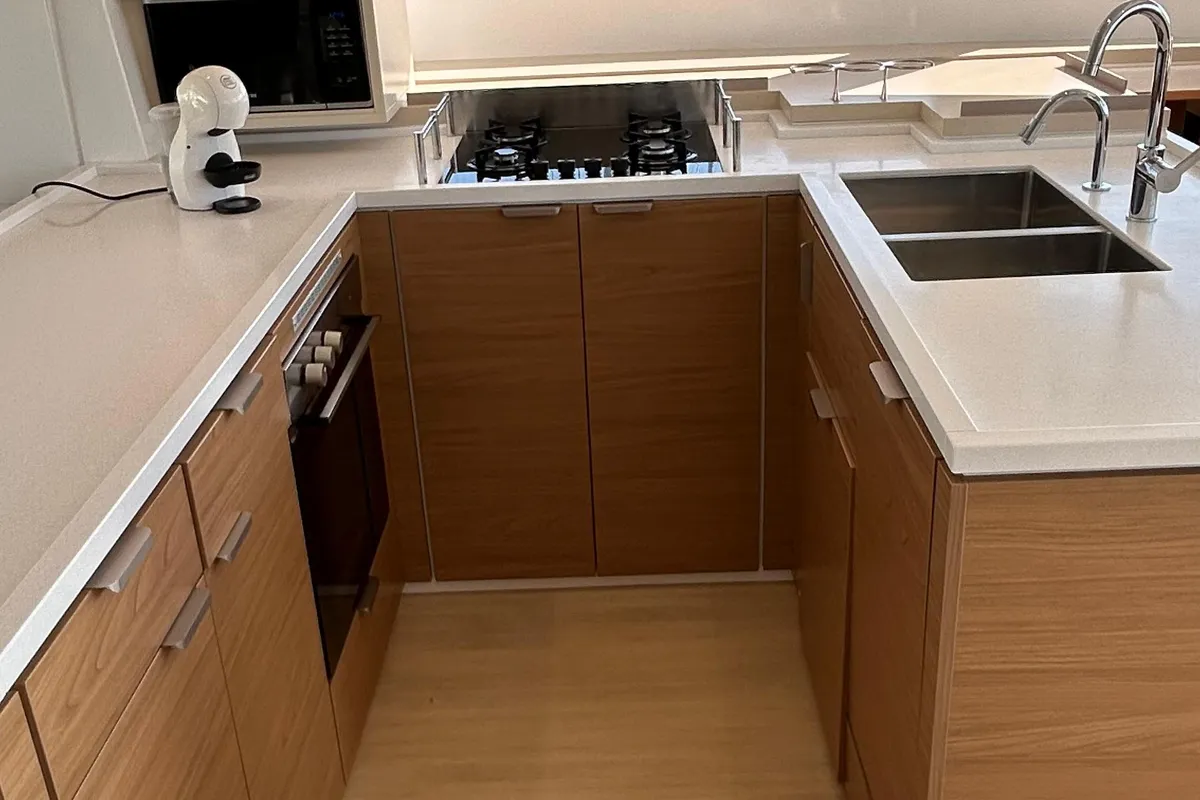 Galley of Italy, a Bali 5.4 catamaran at Capo d'Orlando, Italy