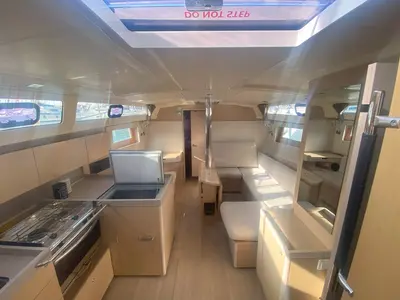 Salon of Ioanna, a Beneteau Oceanis 41.1 sailboat at Municipal Unit of Lefkada, Greece