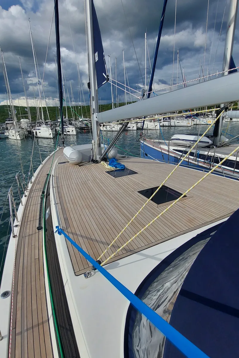 Exterior view of SarStef, a D&D Kufner 50 sailboat at Grad Trogir, Croatia