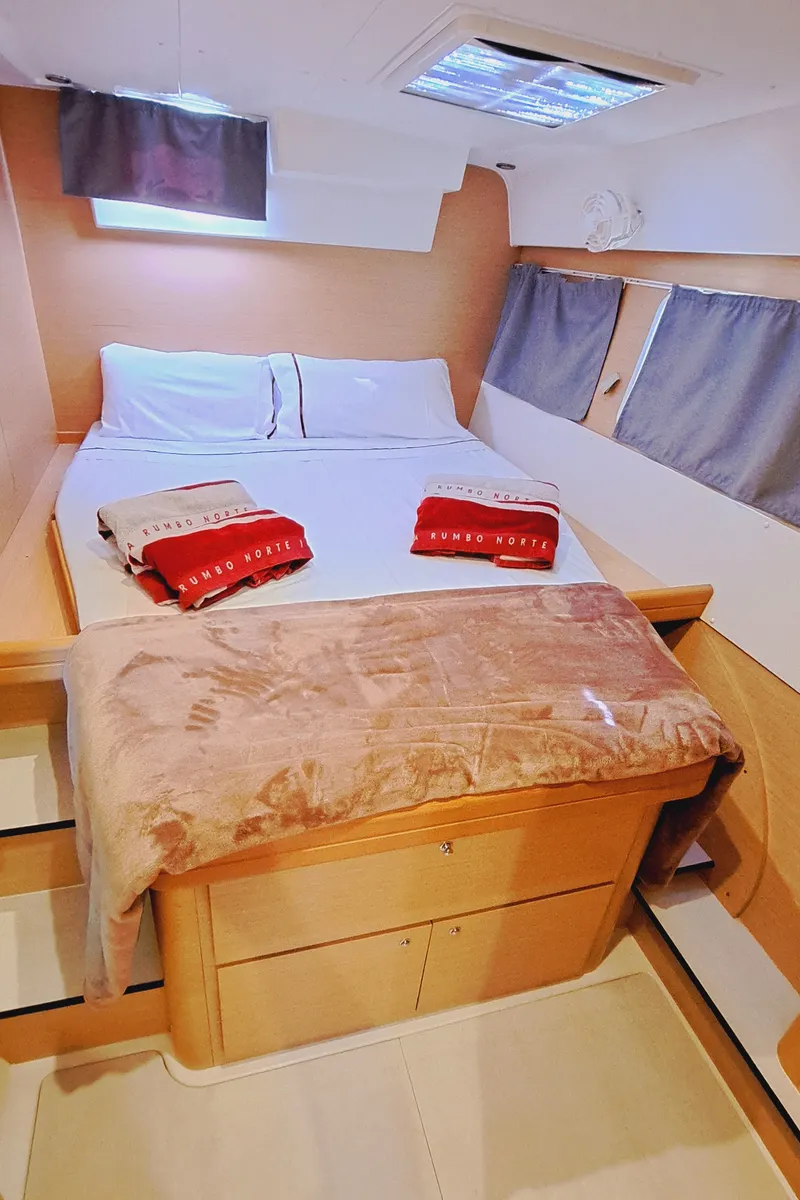 Cabin on THE MOB, a Lagoon 421 catamaran at Sant Antoni de Portmany, Spain