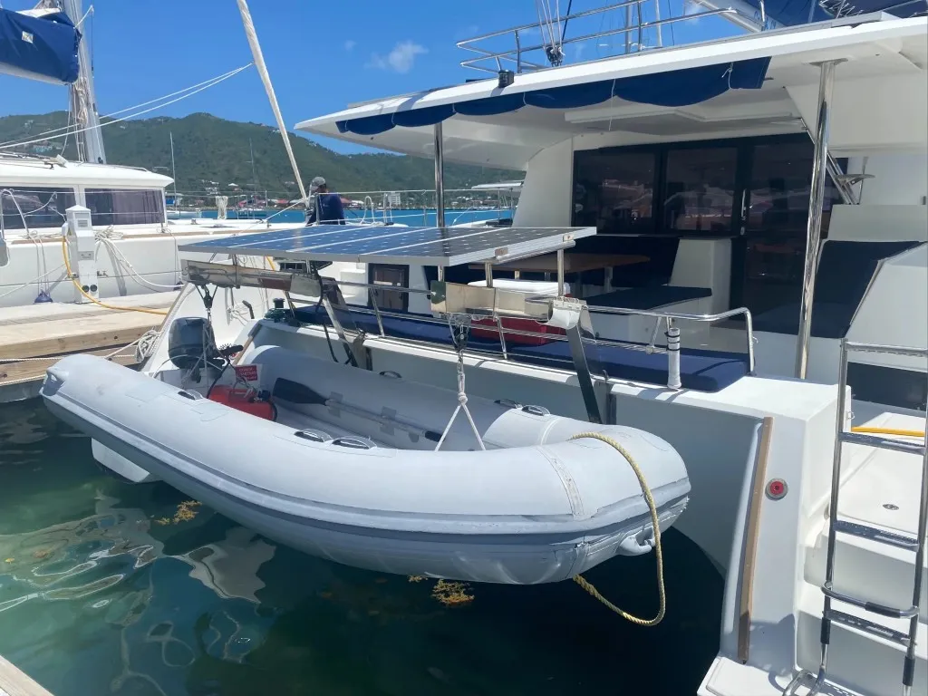 Sunrise, a Fountaine Pajot Saba 50 catamaran at Ribishi, Saint Vincent and the Grenadines