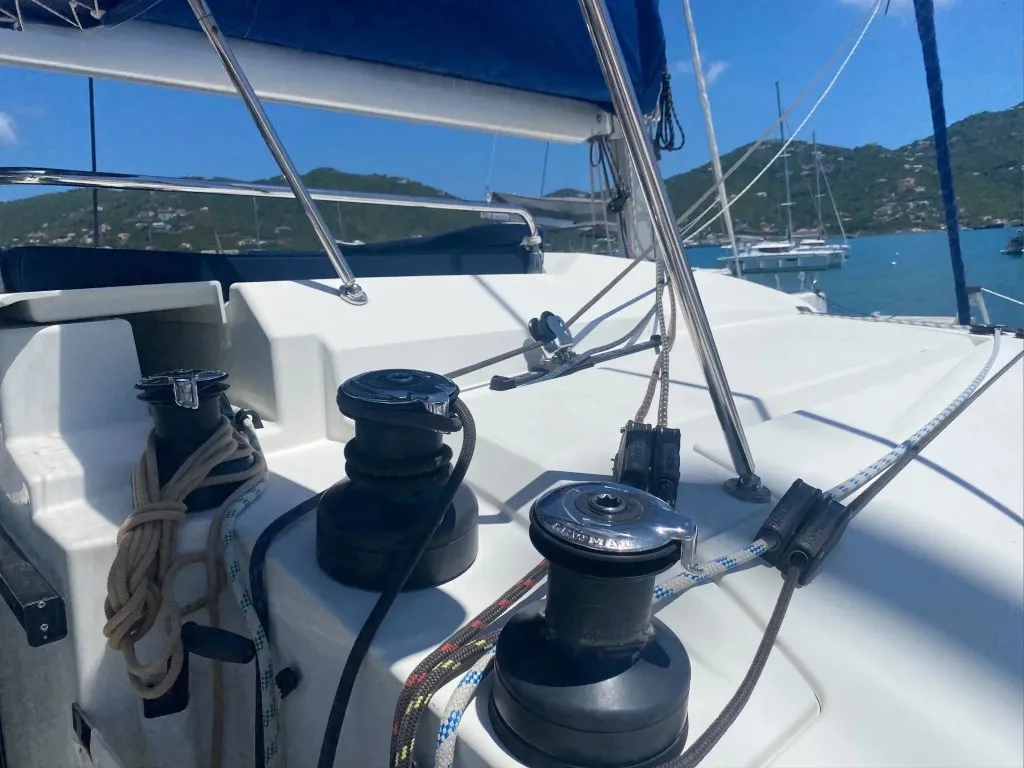 Sunrise, a Fountaine Pajot Saba 50 catamaran at Ribishi, Saint Vincent and the Grenadines