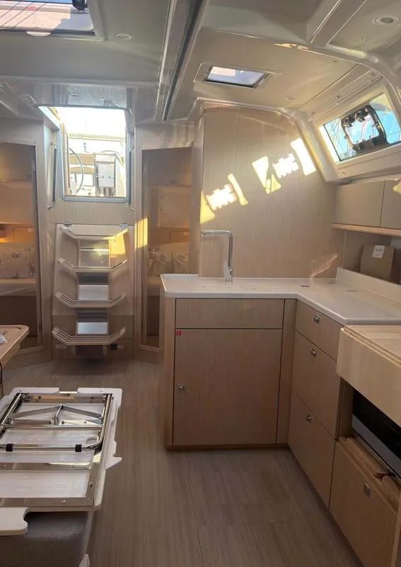 Galley of Mare, a Bavaria Voyager 45 sailboat at Murter, Croatia