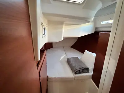 Cabin on Bellatrix, a Hanse 458 sailboat at Thessaloniki, Greece