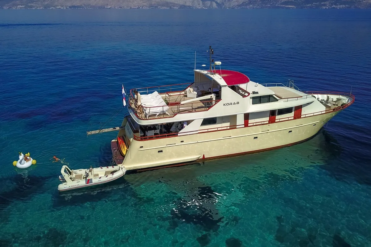 Exterior view of Korab, a Motoryacht motor yacht at Split, Croatia