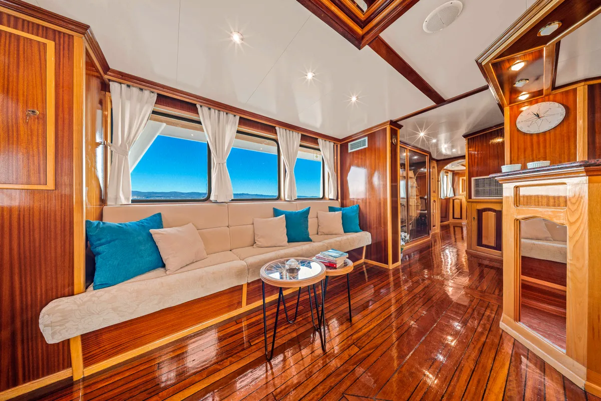 Salon of Korab, a Motoryacht motor yacht at Split, Croatia