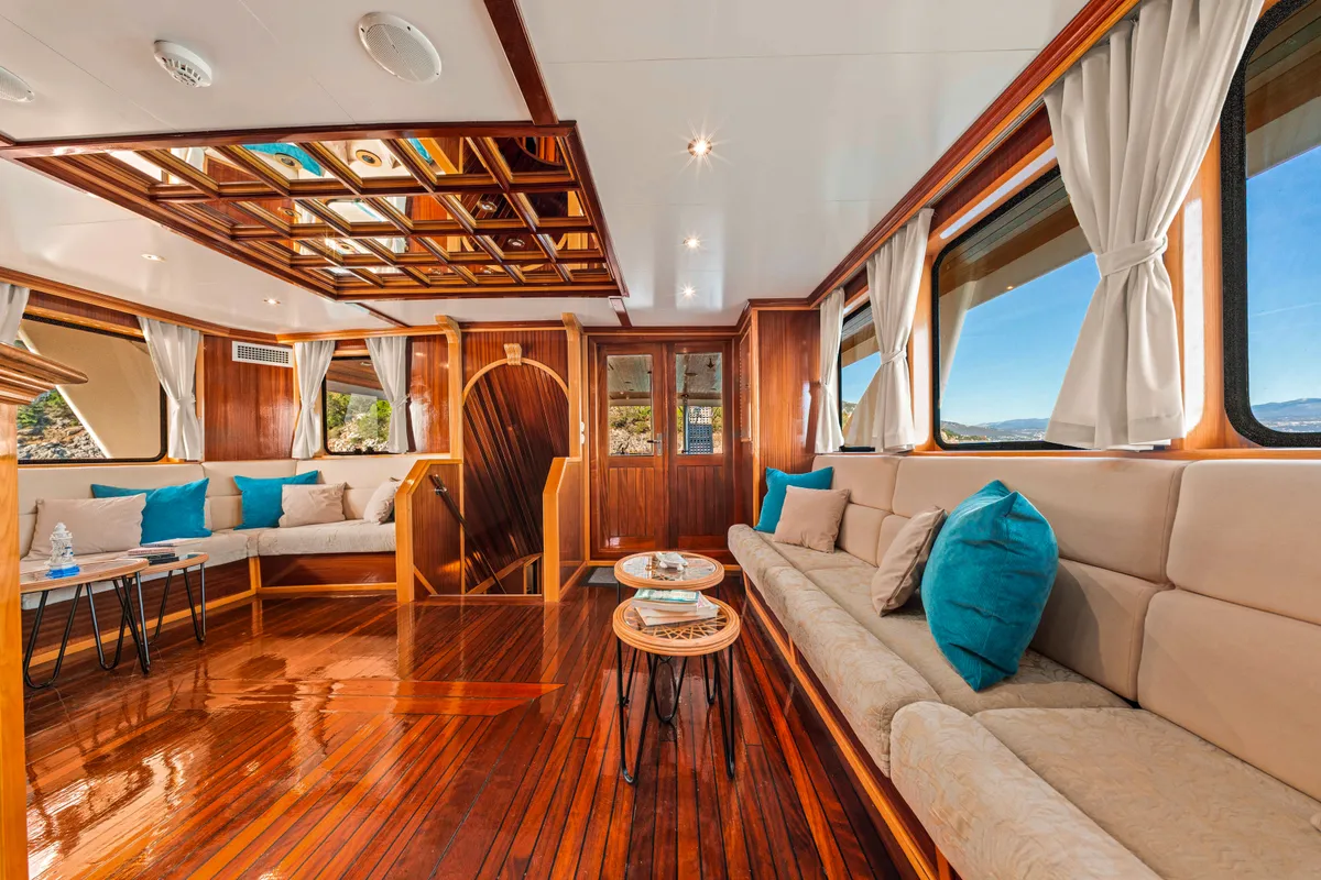 Salon of Korab, a Motoryacht motor yacht at Split, Croatia