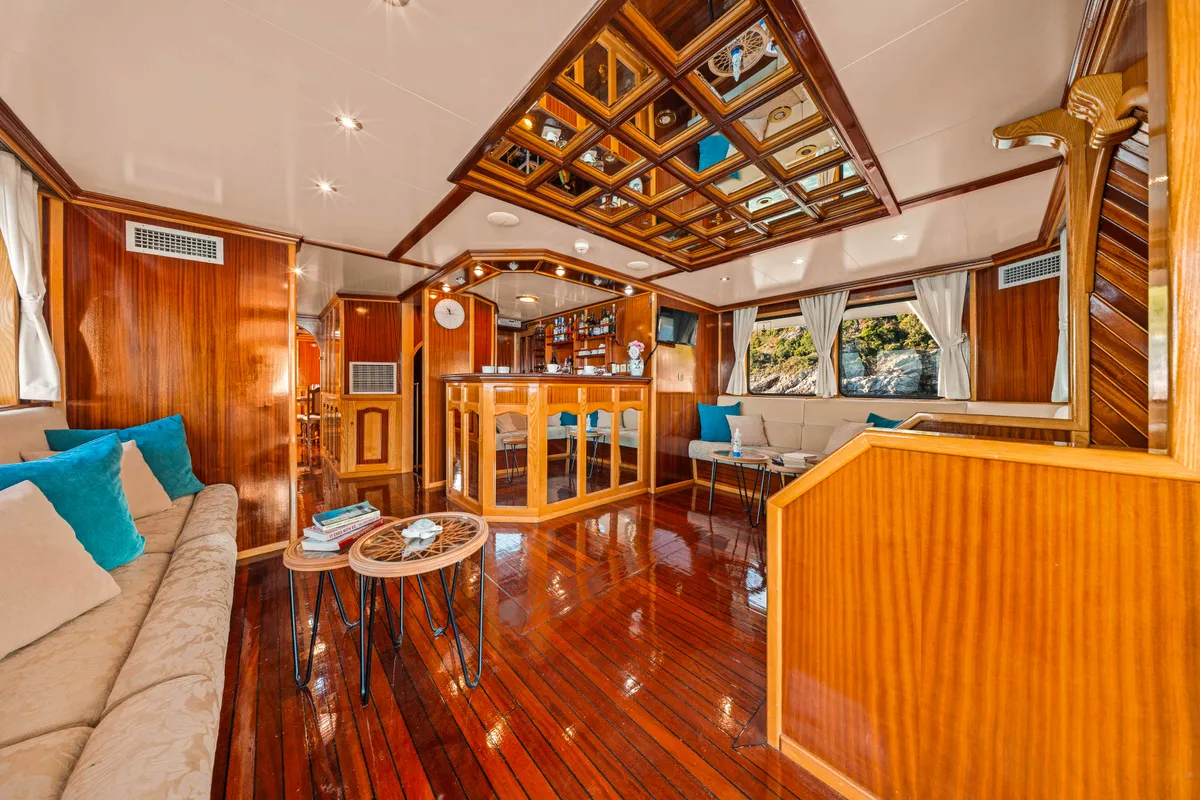 Salon of Korab, a Motoryacht motor yacht at Split, Croatia