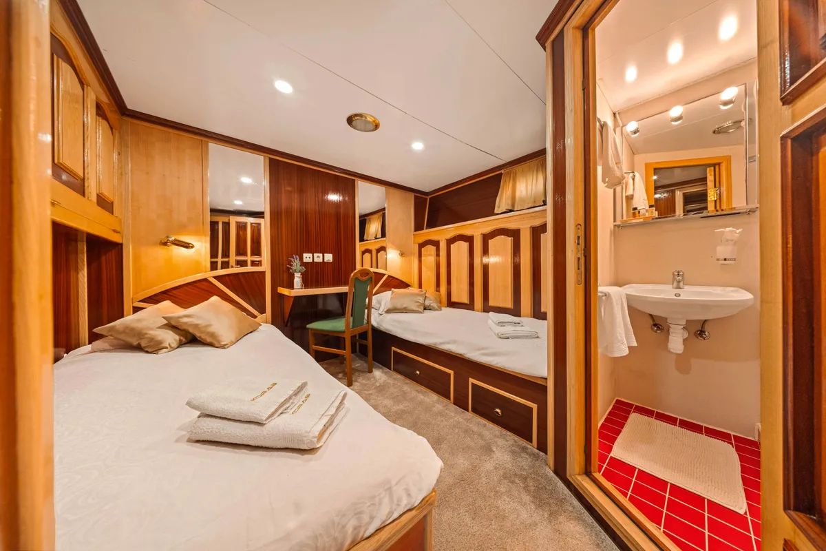 Deck of Korab, a Motoryacht motor yacht at Split, Croatia