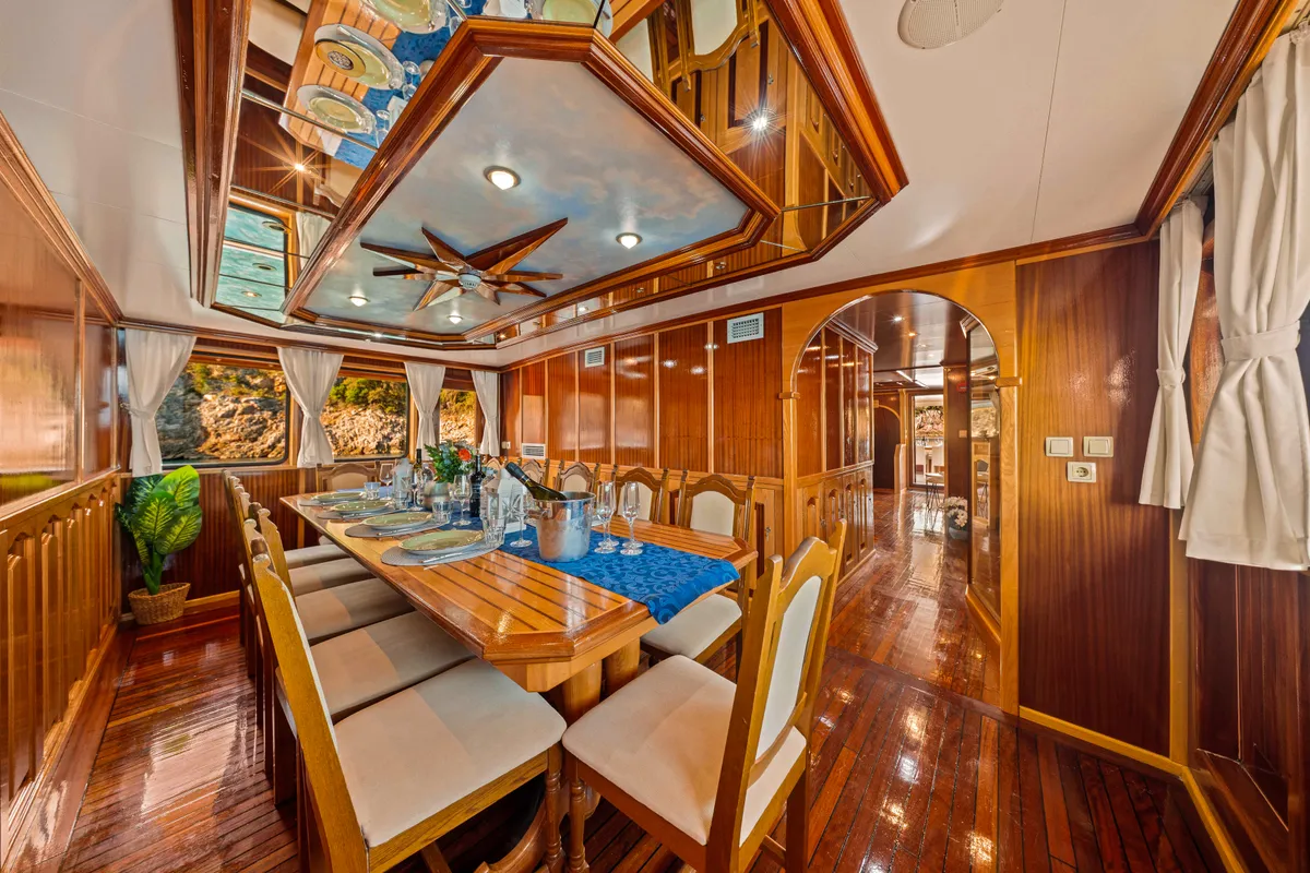 Deck of Korab, a Motoryacht motor yacht at Split, Croatia