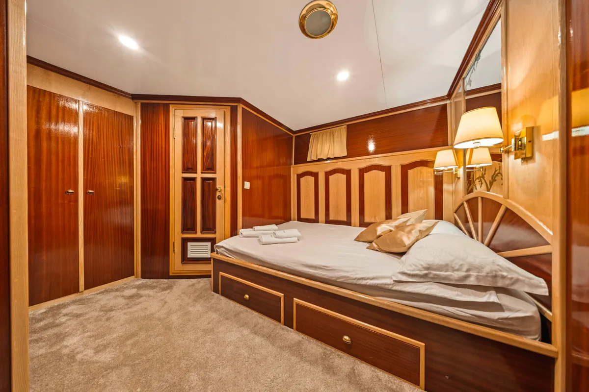 Cabin on Korab, a Motoryacht motor yacht at Split, Croatia