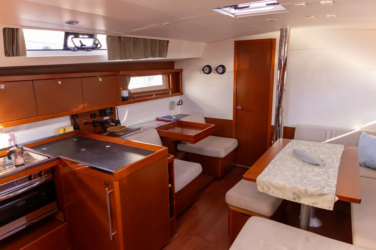 AVALON, a Beneteau Oceanis 45 sailboat at Port de Pollença, Spain