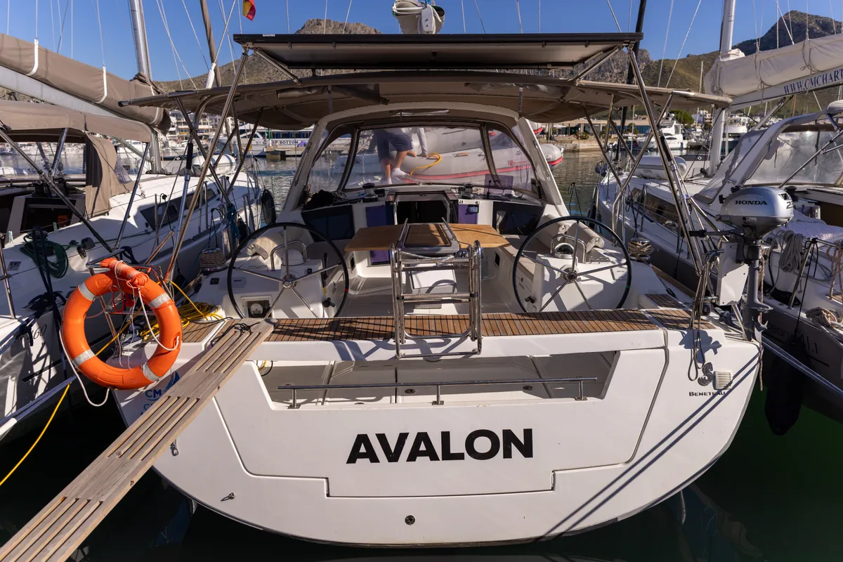 AVALON, a Beneteau Oceanis 45 sailboat at Port de Pollença, Spain