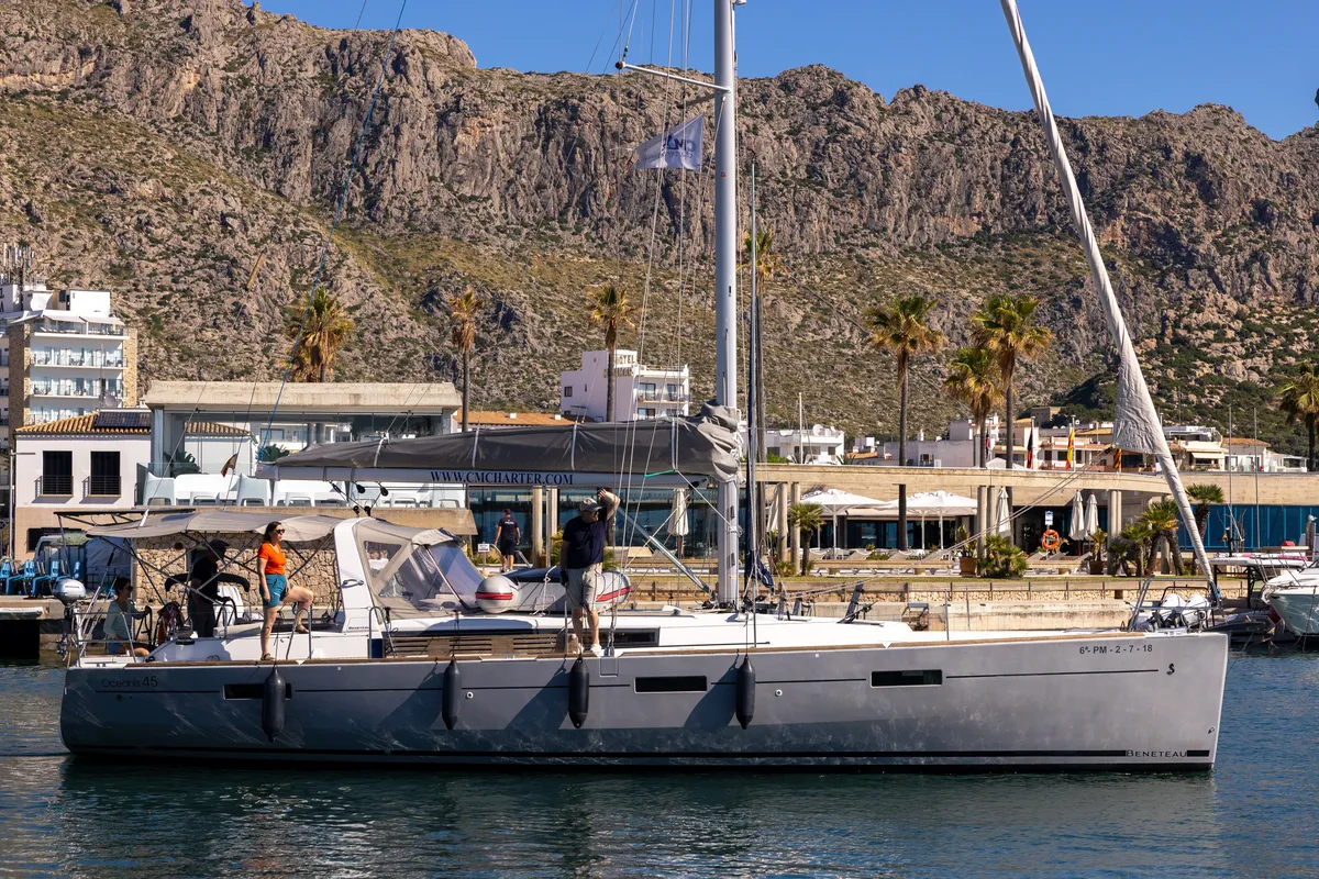 AVALON, a Beneteau Oceanis 45 sailboat at Port de Pollença, Spain