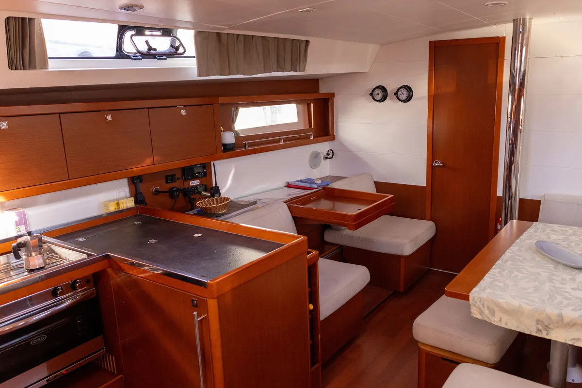 AVALON, a Beneteau Oceanis 45 sailboat at Port de Pollença, Spain