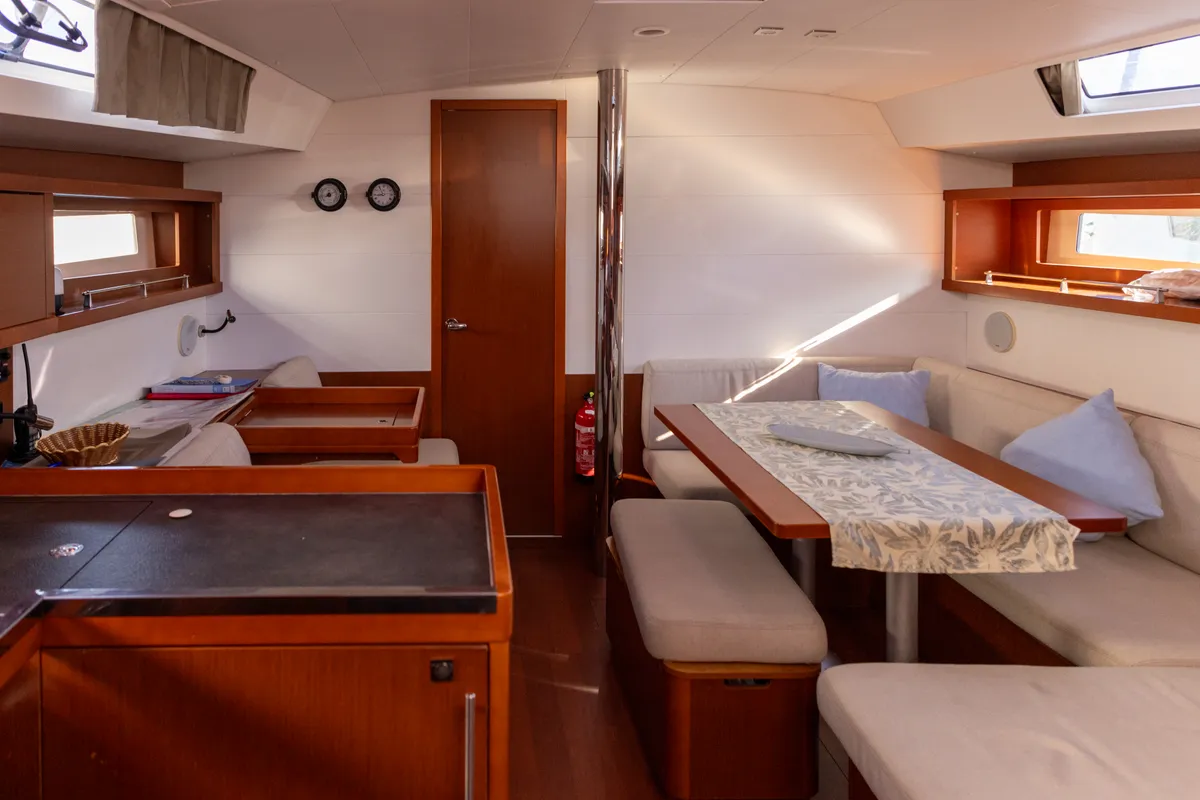 AVALON, a Beneteau Oceanis 45 sailboat at Port de Pollença, Spain
