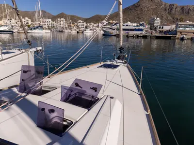 AVALON, a Beneteau Oceanis 45 sailboat at Port de Pollença, Spain