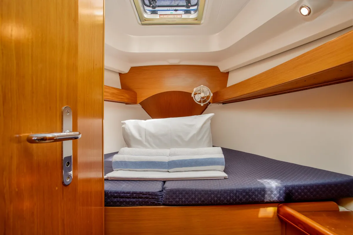 Cabin on Too Lucky, a Beneteau Cyclades 43.4 sailboat at Sithonia Municipal Unit, Greece