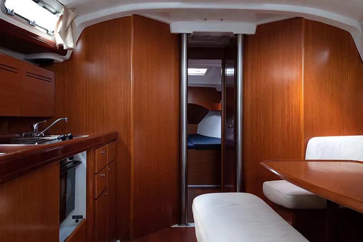 Galley of Too Lucky, a Beneteau Cyclades 43.4 sailboat at Sithonia Municipal Unit, Greece
