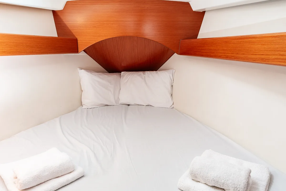 Cabin on Too Lucky, a Beneteau Cyclades 43.4 sailboat at Sithonia Municipal Unit, Greece