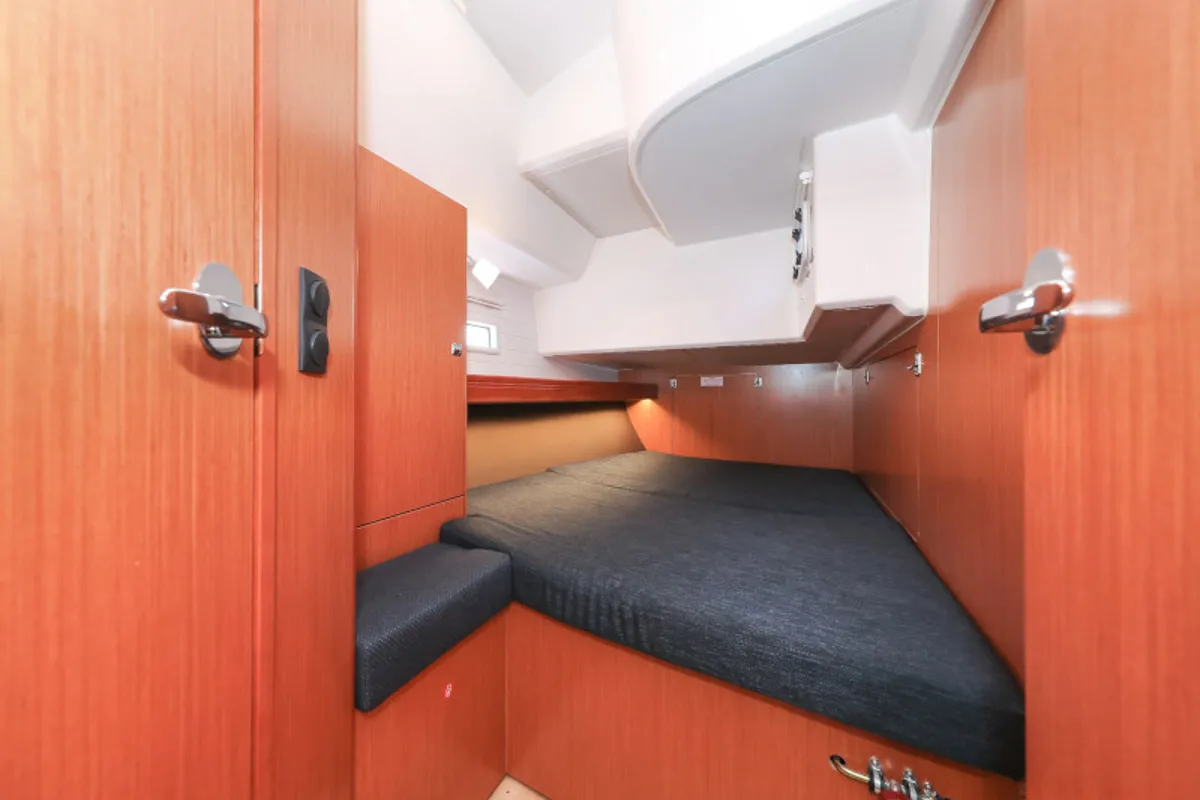 Cabin on Jameson II, a Bavaria Cruiser 46 sailboat at Zadar, Croatia