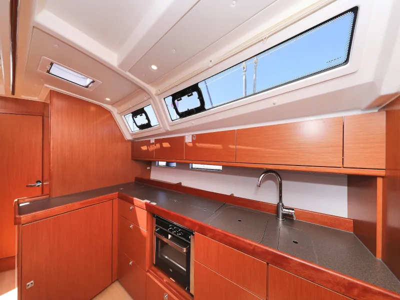 Galley of Jameson II, a Bavaria Cruiser 46 sailboat at Zadar, Croatia