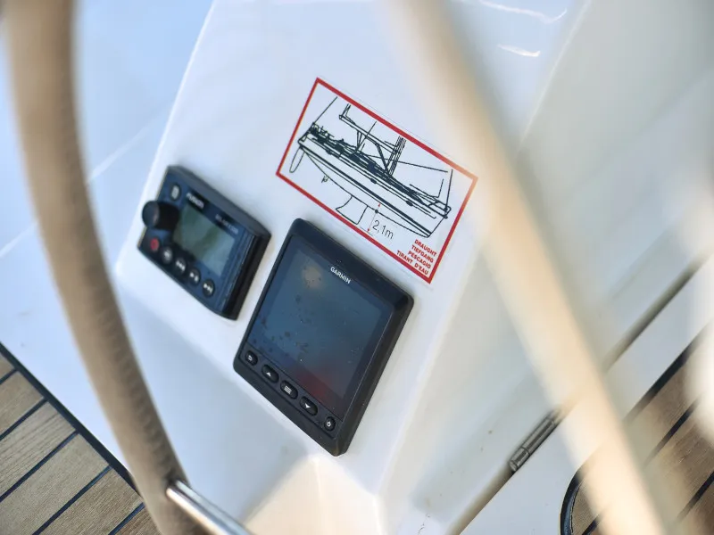 Cockpit of Jameson II, a Bavaria Cruiser 46 sailboat at Zadar, Croatia