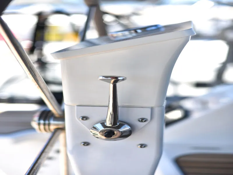 Cockpit of Jameson II, a Bavaria Cruiser 46 sailboat at Zadar, Croatia