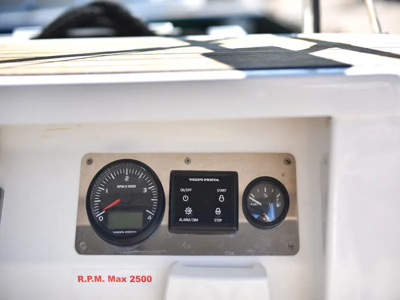 Cockpit of Jameson II, a Bavaria Cruiser 46 sailboat at Zadar, Croatia