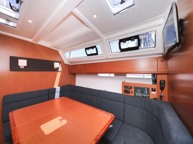 Salon of Jameson II, a Bavaria Cruiser 46 sailboat at Zadar, Croatia
