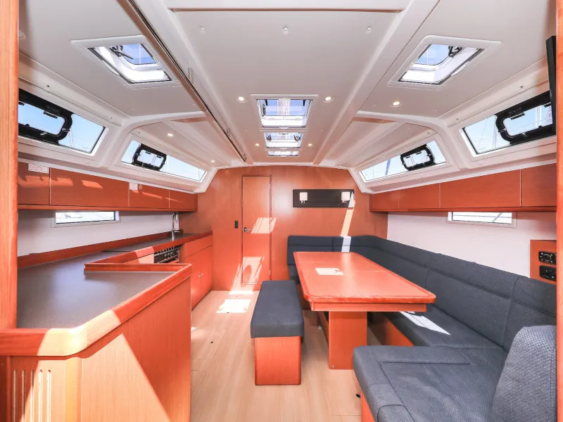 Salon of Jameson II, a Bavaria Cruiser 46 sailboat at Zadar, Croatia