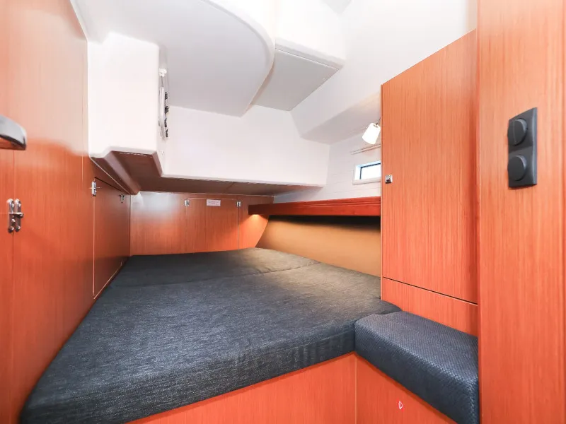 Cabin on Jameson II, a Bavaria Cruiser 46 sailboat at Zadar, Croatia