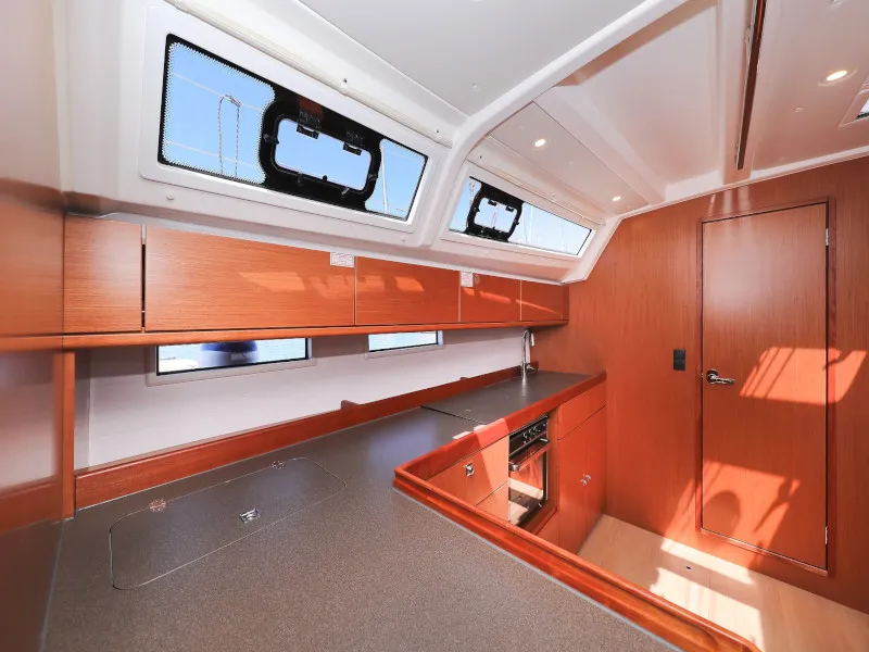 Galley of Jameson II, a Bavaria Cruiser 46 sailboat at Zadar, Croatia