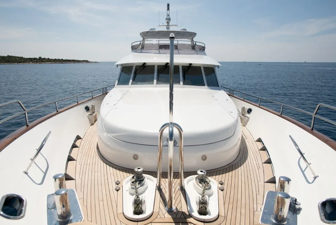 Deck of SEA BREEZE II, a Gulet Motoryacht motor yacht at Općina Rogoznica, Croatia
