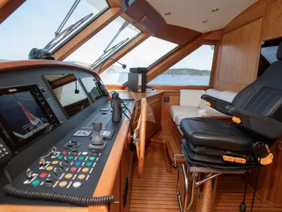 Cockpit of SEA BREEZE II, a Gulet Motoryacht motor yacht at Općina Rogoznica, Croatia