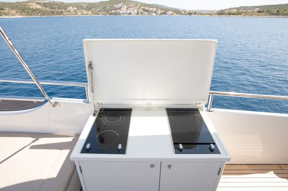 Deck of SEA BREEZE II, a Gulet Motoryacht motor yacht at Općina Rogoznica, Croatia
