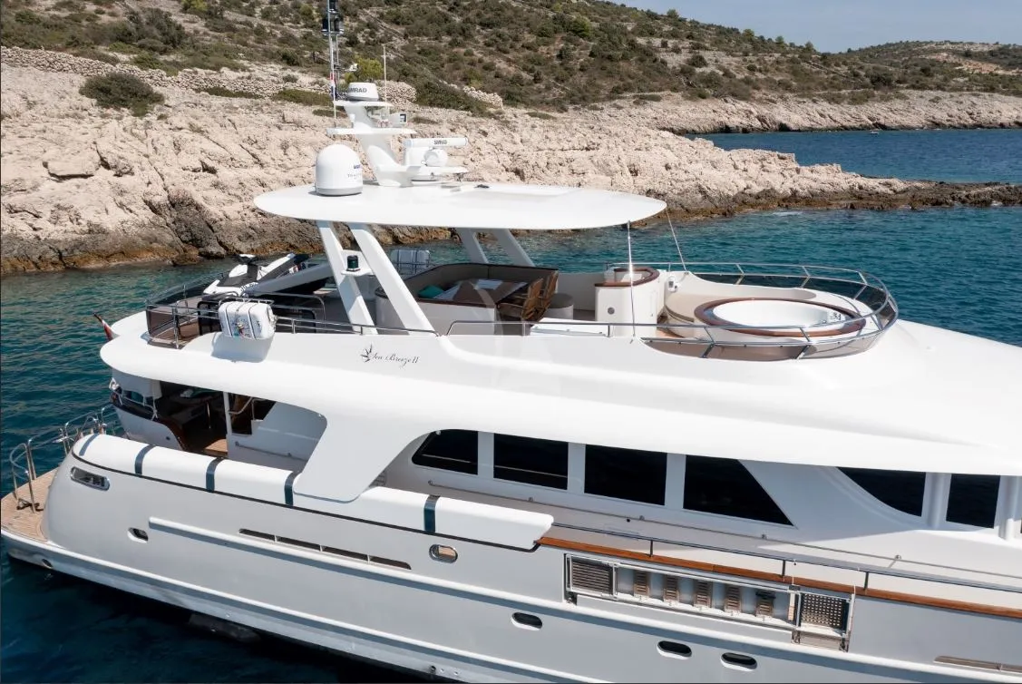 Deck of SEA BREEZE II, a Gulet Motoryacht motor yacht at Općina Rogoznica, Croatia
