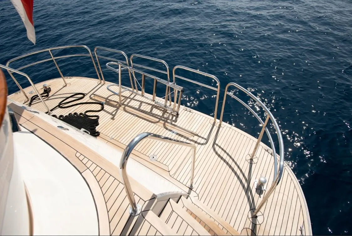 Deck of SEA BREEZE II, a Gulet Motoryacht motor yacht at Općina Rogoznica, Croatia