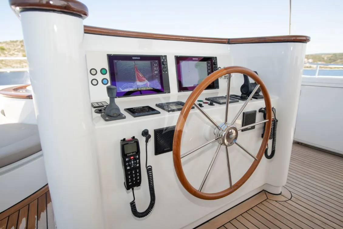 Cockpit of SEA BREEZE II, a Gulet Motoryacht motor yacht at Općina Rogoznica, Croatia